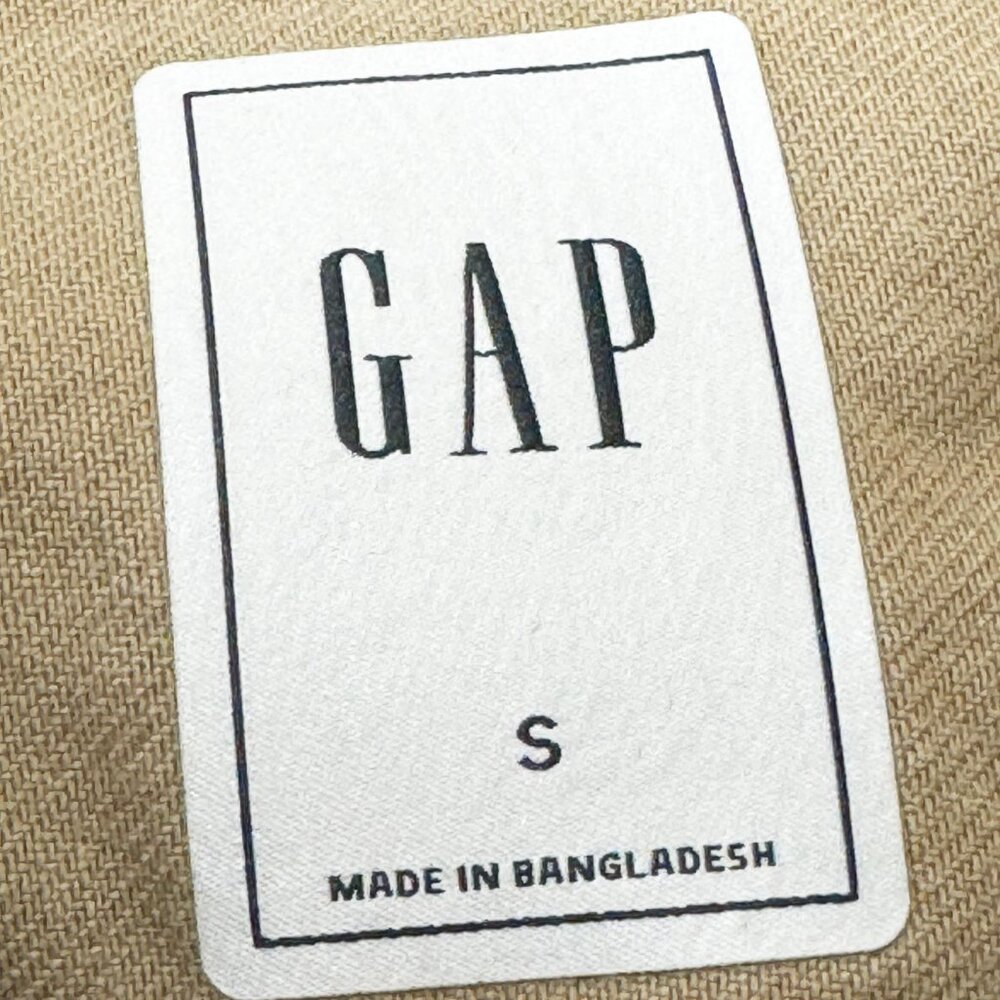 NWT Gap Mens Tan Khaki Denim Utility Overshirt - Picture 8 of 8